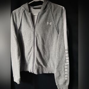 Under Armour Light Gray Zip Up Hoodie
